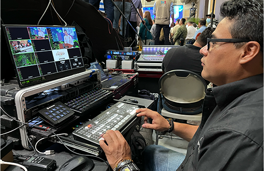 Equipo de producción en evento DMC