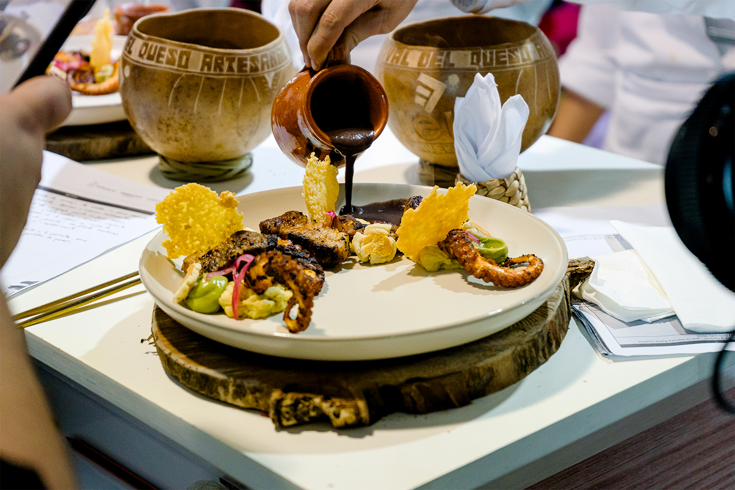 Platillo gourmet del concurso gastronómico del Festival del Queso 2023.