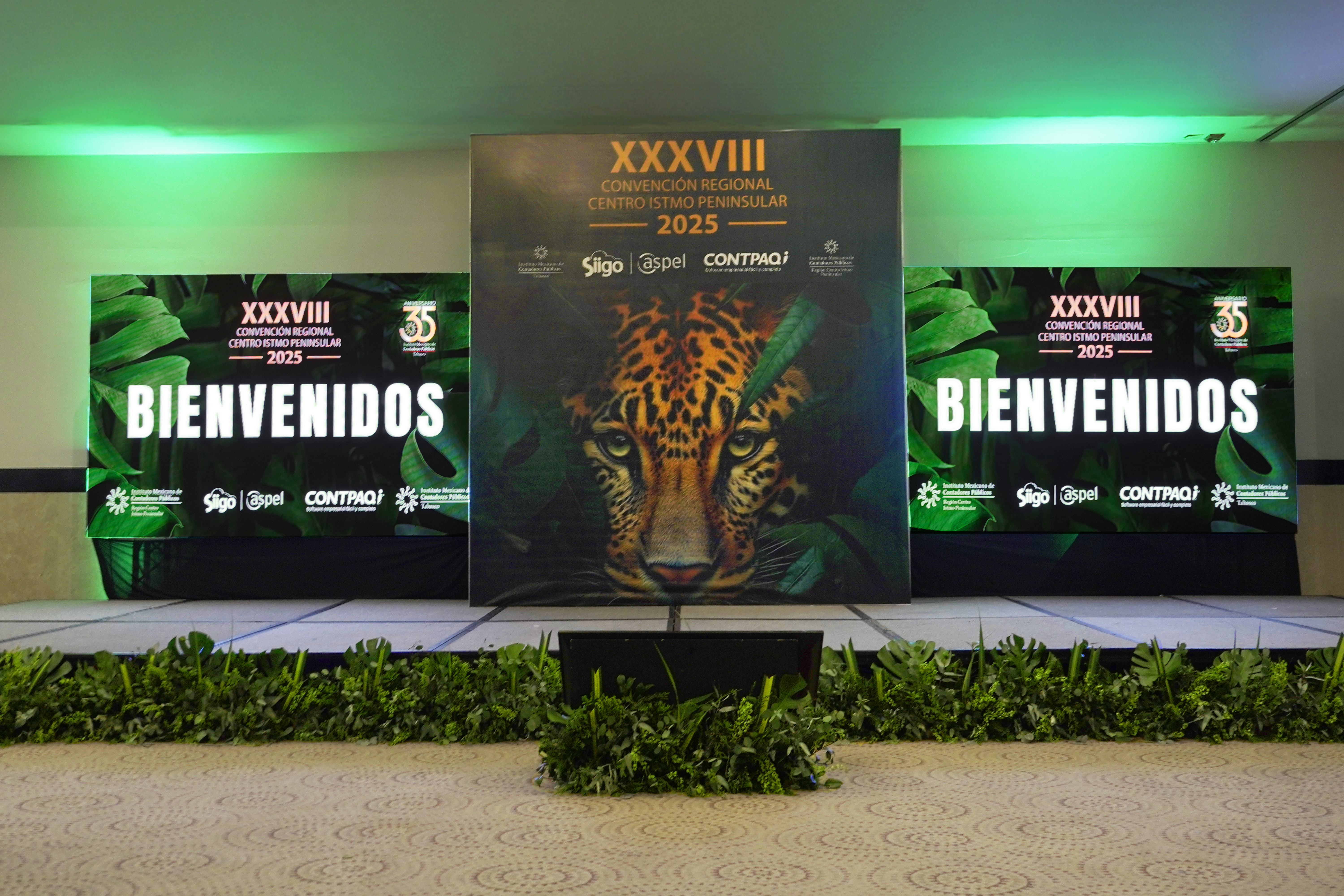 Escenario de conferencias financieras