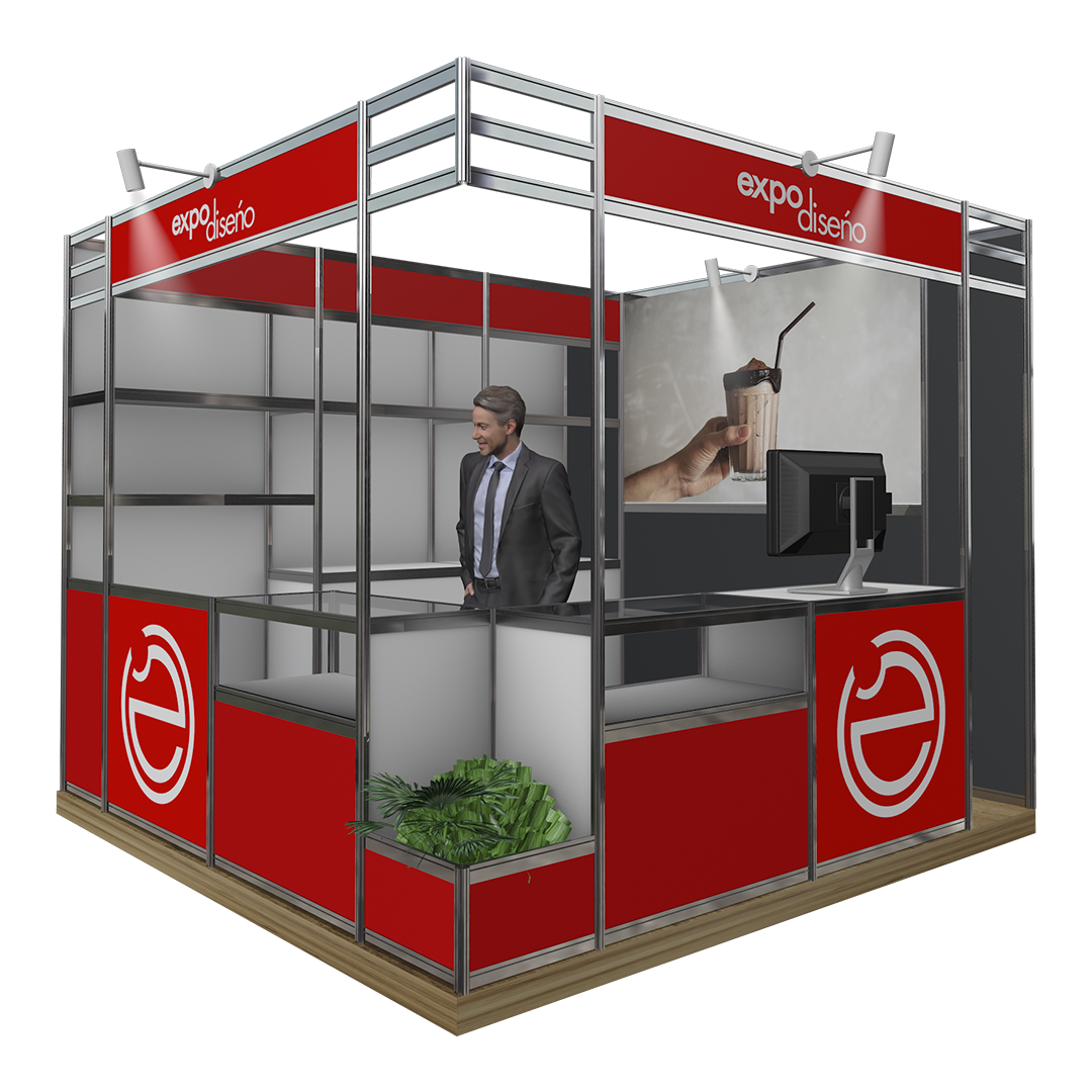 Stand Octanorm esquina 3x3 variante B