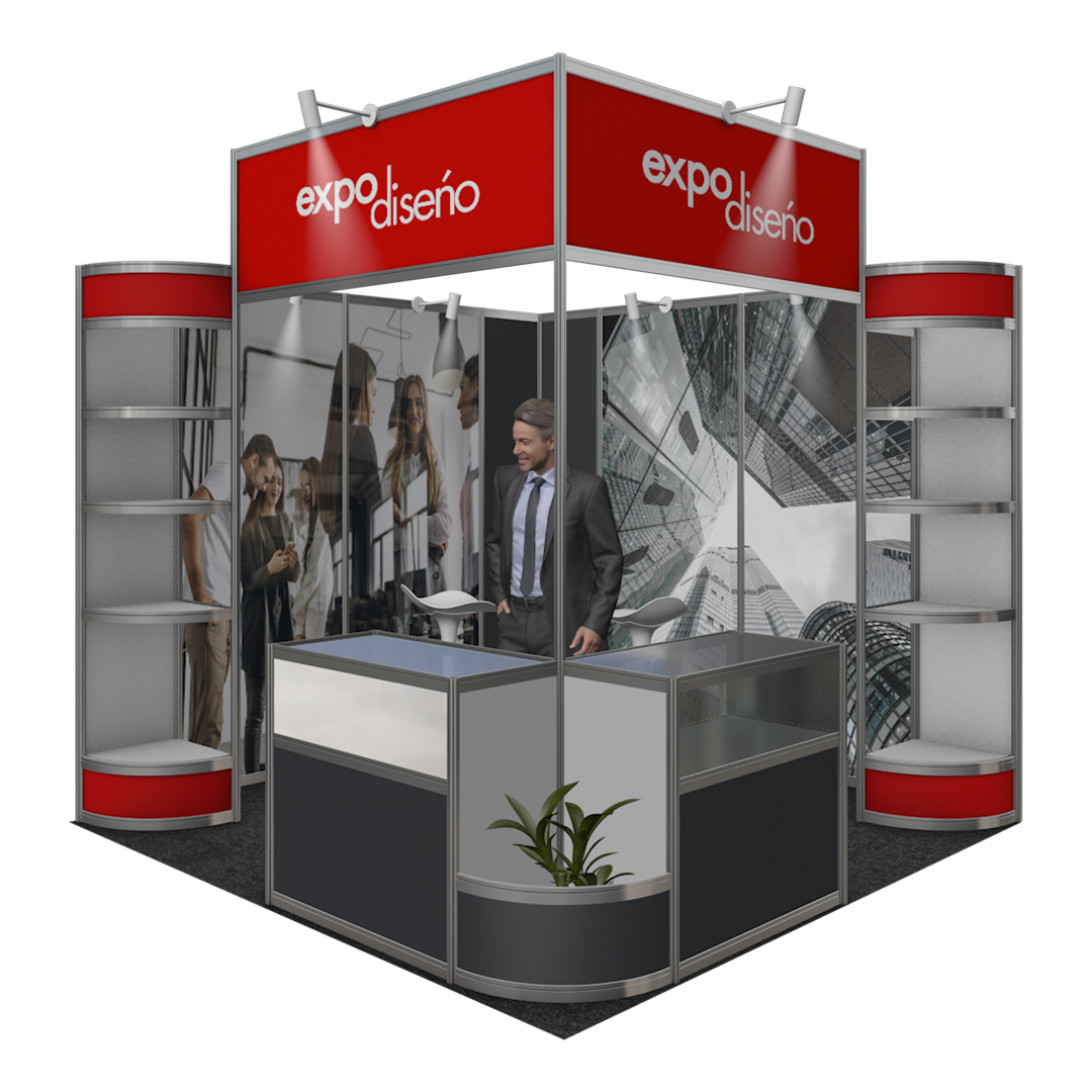 Stand Octanorm esquina 3x3 variante D