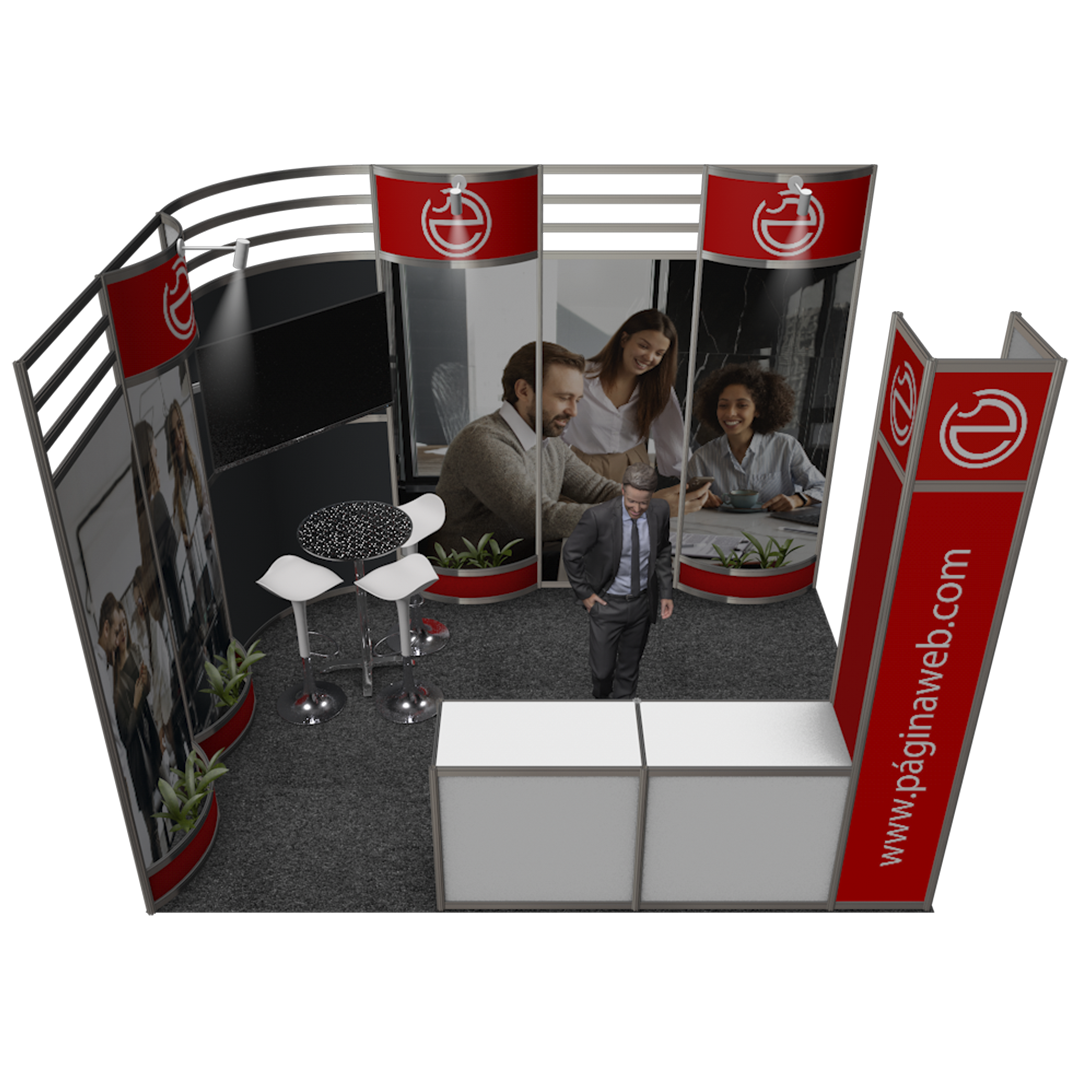 Stand Octanorm esquina 4x3 variante A